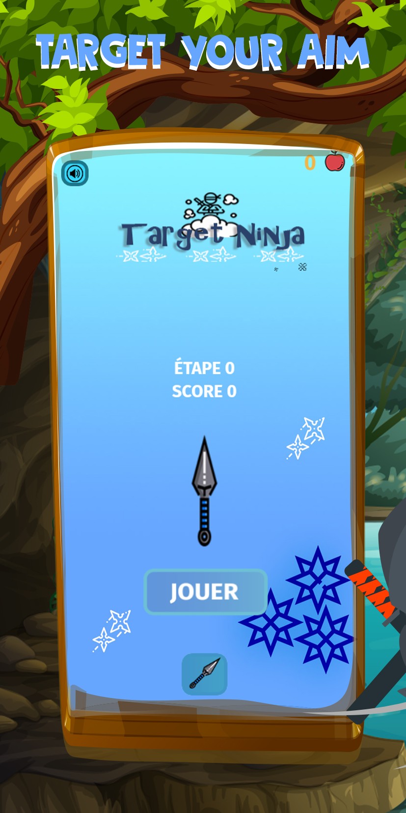 Ninja Target Knife Throw Shooting Game