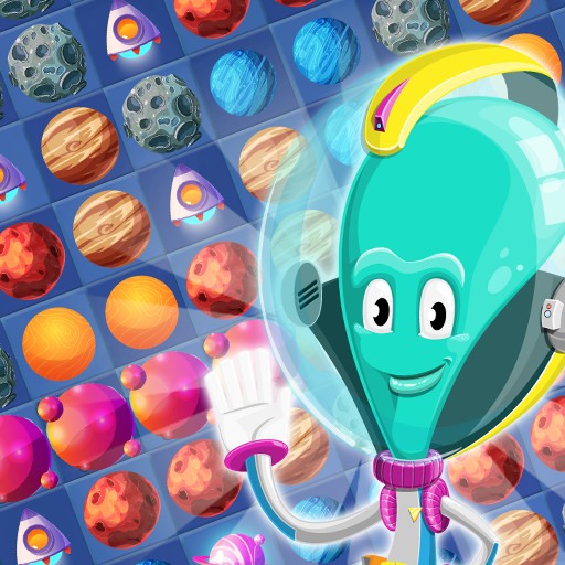 Alien Planet match 3 puzzle